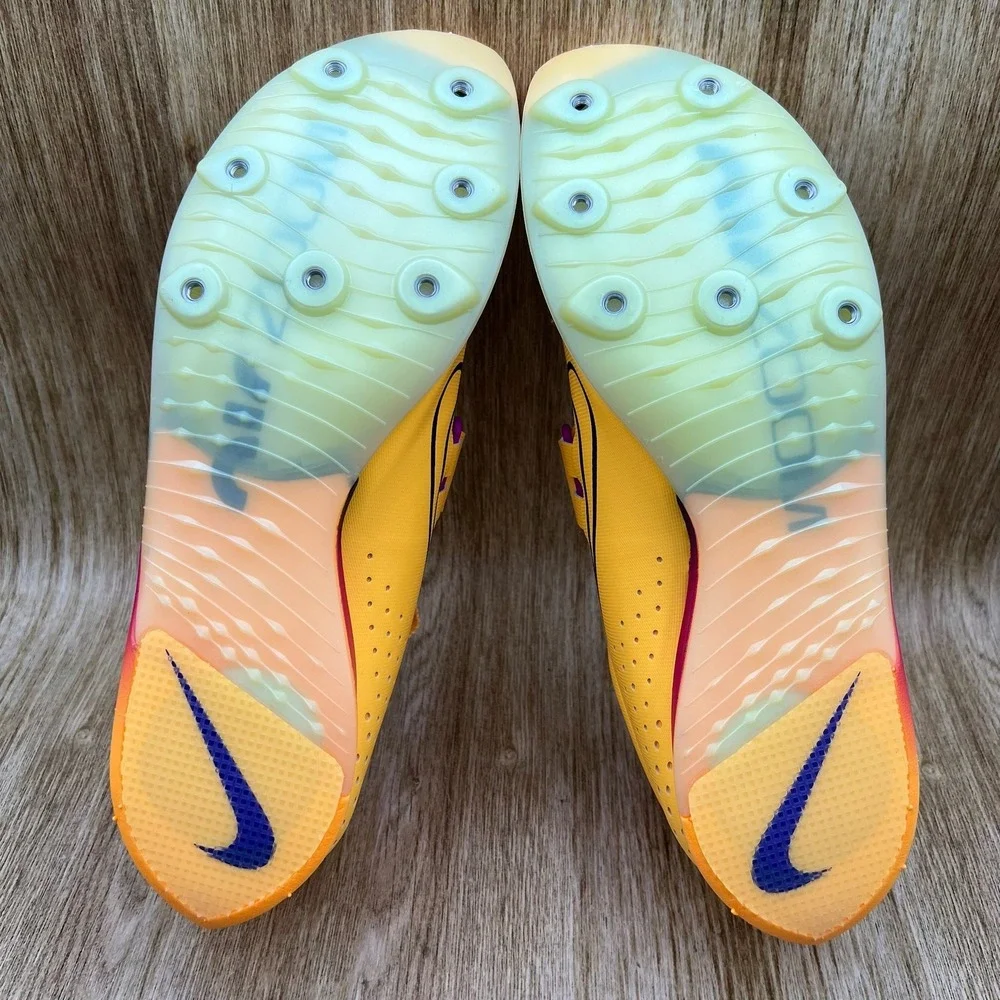 Nike Air Zoom LJ Elite Mens Size 12.5 Citron Pulse Track Field Spikes FZ9326-800